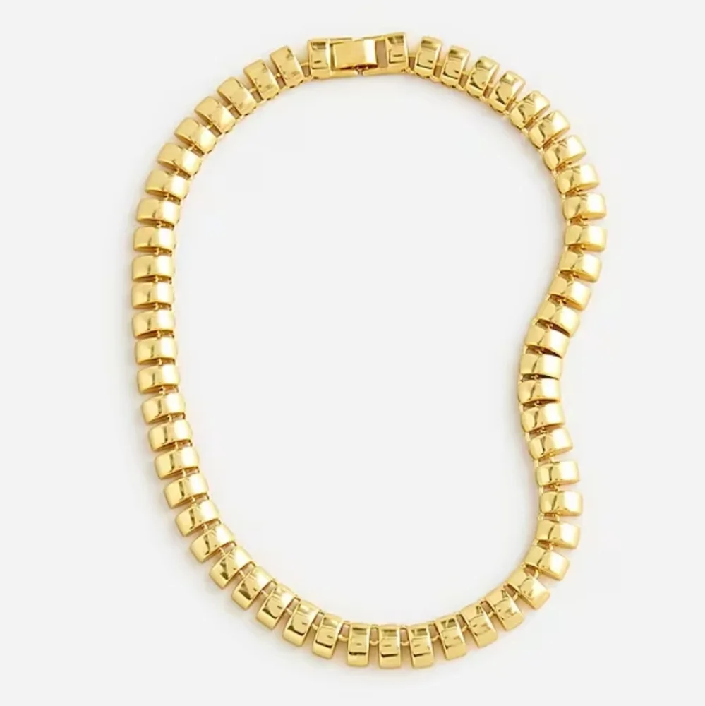 Jcrew Gold Ridged Necklace